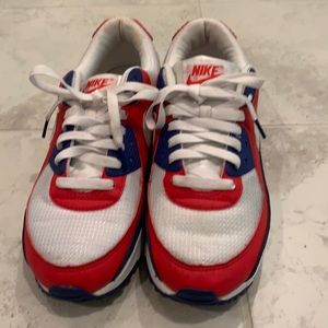 Nike air max red, white, and blue no box and used